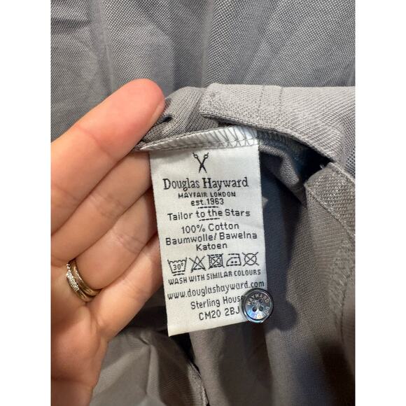 DOUGLAS HAYWARD Mercerised Polo Grey Size Large - Picture 5 of 5